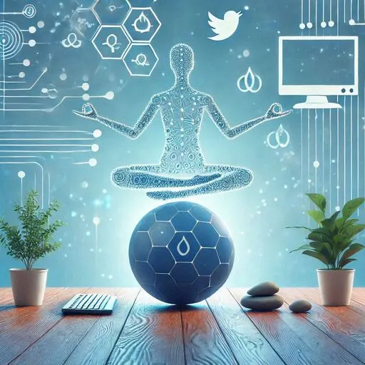 simple image representing digital well-being and balance with technology