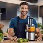 man in the kitchen with juicer