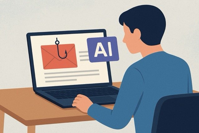 AI Phishing Illustration – Digital Wellbeing Awareness